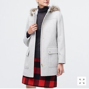Jcrew jacket with fur hood